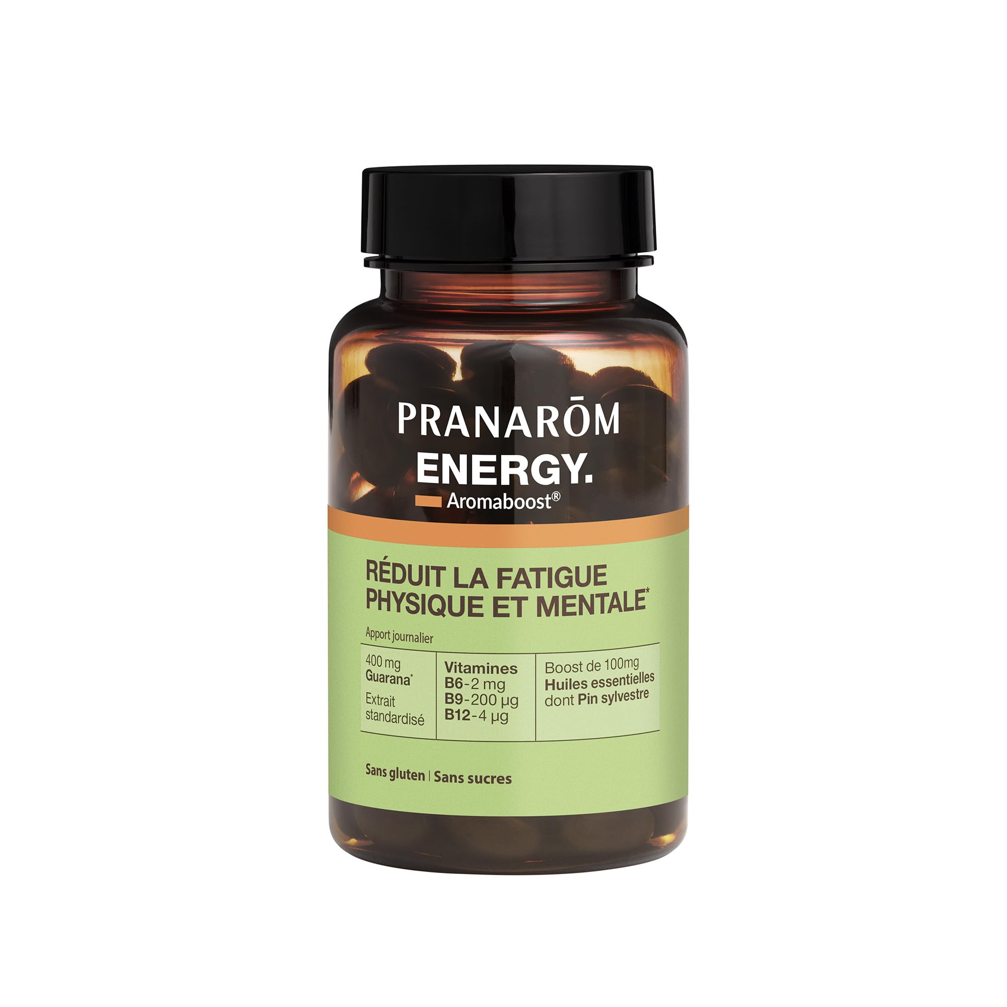 Pranarôm Aromaboost Energy Complément Alimentaire Énergie Réduit la Fatigue Physique et Mentale Huiles Essentielles_PIN_
